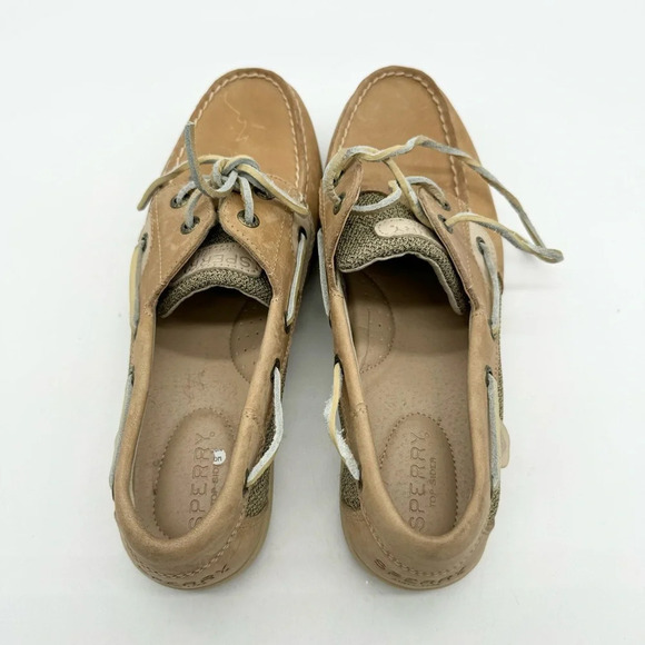 Sperry Top-Sider Women's Rosefish 3-Eye Boat Shoe Linen/Oat US 8.5 Lace-Up - Picture 3 of 5